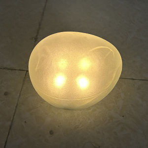 SXH  Lampu Pancang Tanah Suria Luaran Baharu Cahaya Kerikil Lampu Taman Rumah Lampu Rumput Cahaya Batu Suria