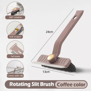 3 In 1 Crevice Cleaning Brush 360° Rotating Multi-function Brushes Floor Corner Edge Toilet Kitchen Bathroom Tile Floor Scrub Cleaning Brushes Berus Lantai 长柄硬毛刷子地板地缝清洁神器