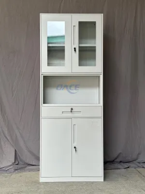 Dining display steel storage cabinet(NOT ASSEMBLED)