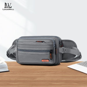 LouisWill Fashion Waist Bag Multifunctional Chest Bag Mens Waterproof Sports Bag Large Capacity Casual Bag Outdoor Fitness Bag Travel Bag Business Bag