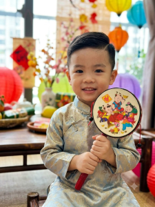 Đồ chơi xúc xắc trống bằng gỗ sinh động cho bé
