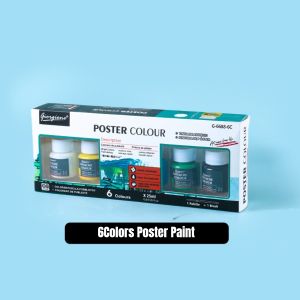 6/12Colors 25ML Acrylic Paint Watercolor Gouache Poster Fabric Glass Paint Drawing Painting for Kids DIY Graffiti Pigment Set