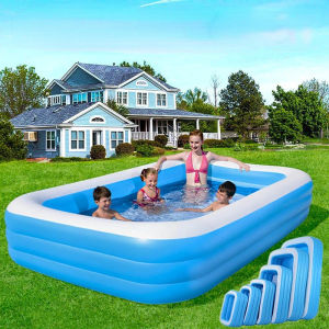 Kingdo Intex 3-Ring Inflatable Outdoor Swimming Pool for Kids(181cmx141cm*46cm)
