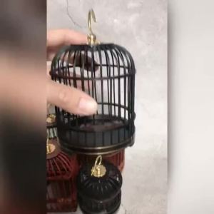 [RRFC]Ebony Rosewood Purple Sandalwood Solid Wood Large and Small Bamboo Cage Singing Insects Cricket Small Bamboo Homemade by Hand Crafts/Grasshopper cage for bird cage