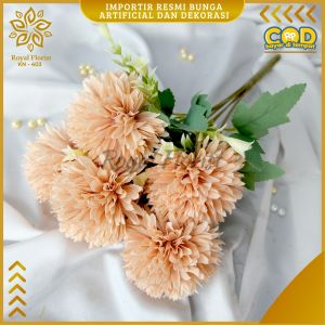 Bunga Pompom Jumbo X6 Premium Import/Bunga Artificial/Bouquet Mawar Premium| (KN-403)