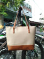 Wikwik Store Totebag Wanita / Totebag Kulit / Totebag Murah / Tote bag / Tas Wanita / Kombinasi 1 Cream. 