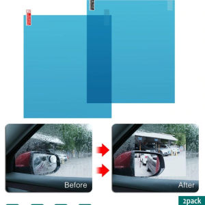 2PCS Car Rainproof Film Sticker Car Rearview Mirror Rain Film Clear Sight Rainy Anti Fog Waterproof Car Glass Film