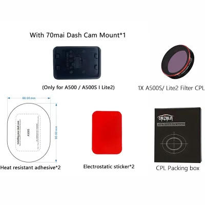 for 70mai Dash Cam Mount For 70mai Dash Cam Pro Plus+ A500S A410 A510 70mai Lite2 Mount