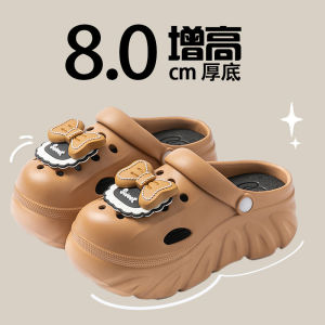[Free Shipping] Croc Shoes Thick Sole Summer New EVA Croc Slippers Height Increasing Outdoor Non-Slip Odor-Resistant Beach Croc Shoes For Women