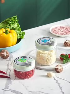 ที่บดที่หั่นกระเทียมเครื่องผสมกระเทียมบดเครื่องบดบดผักมัลติฟังก์ชั่นเนื้อในครัวเรือน