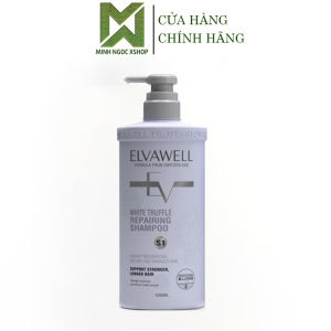 Cặp Dầu Gội Xả Giảm Rụng Tóc Sạch Dầu Bết ELVAWELL - ELW Xanh 500ML