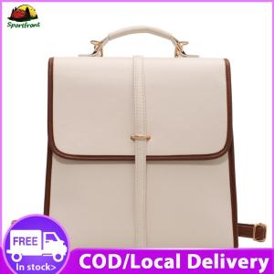 【Free Shipping】 Fashionable PU Leather Backpack for Women Large Travel Rucksack Vintage College Style Durable Bag