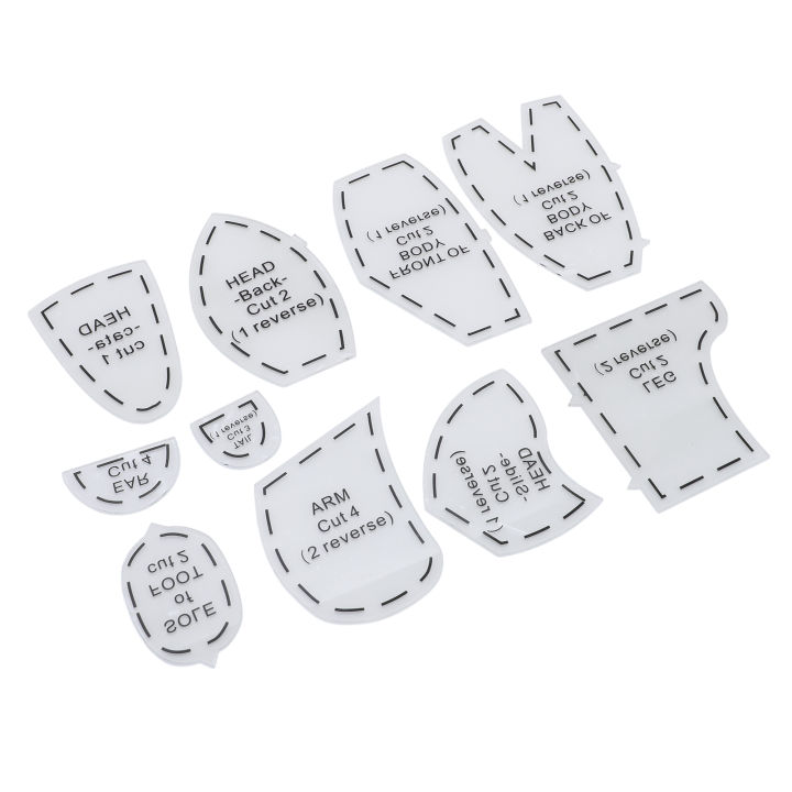 Memory Bear Template Ruler Set Acrylic Sewing Pattern Template Detailed ...