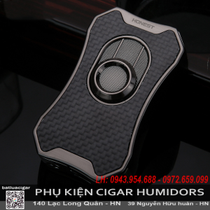 Bật lửa khò 1 tia Honest BCZ833-1 chính hãng – Có đục lỗ cigar chống gió nhìn rõ gas kim loại cao cấp
