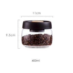 ArtLiving Vacuum Coffee Bean Container Storage Bottle Sealed Glass Bottle Storage Jar Food Grain Container