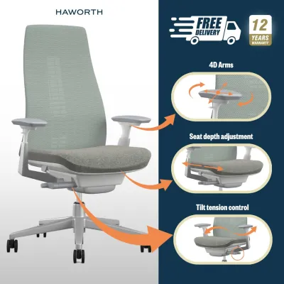Fern High Performance Ergonomic Office Chair - Haworth Delivery Within 1 Week