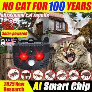 Virginex Solar Ultrasonic Cat Repellent Outdoor Device For Car 720° 2025 New upgraded ai chip Repeller Stray CatsDogsMonkeysbirdpigeon wild boars penghalau kucing solar Cat Repellent Device penghalau monyet alat monkey repellent