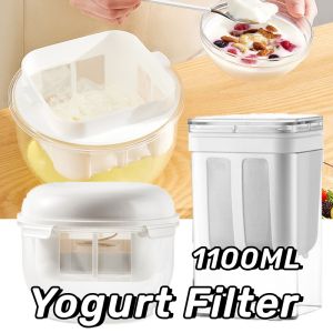 Yogurt Cheese Maker Filter Food Greek Machine Screen Cold Extraction Whey Cheese Moisture Tools Yogurt Strainer 1100ML