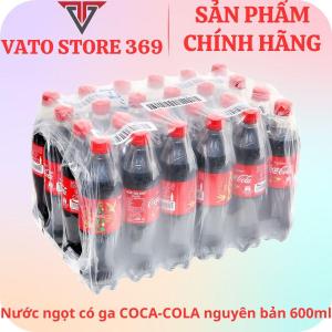 Nước ngọt có ga COCACOLA nguyên bản có đường chai 600ml