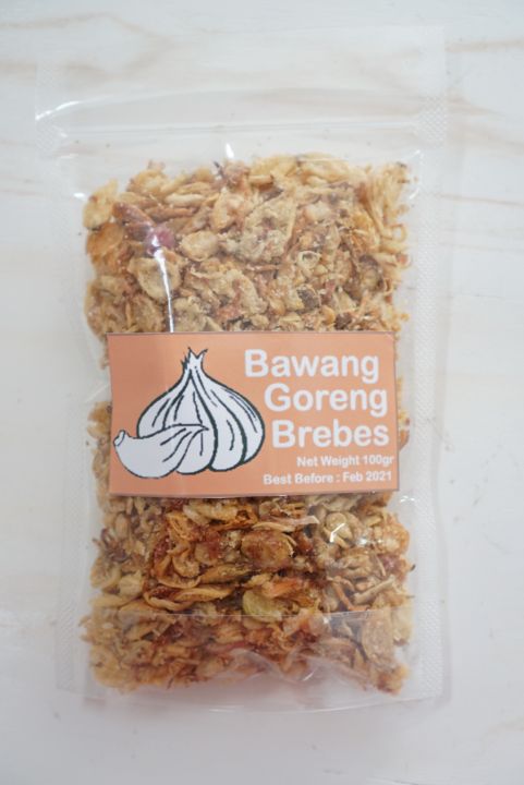BAWANG GORENG BREBES 100 GRAM, BAWANG MERAH GORENG BREBES (Renyah, Gurih, Lezat Tanpa Pengawet)