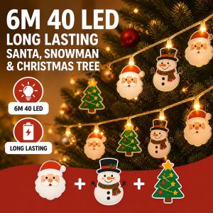 6M Christmas Decorations Lights LED waterproof long battery life for Christmas Tree Decoration