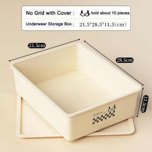 Mishilei 10/15 Grids Large Capacity Grids Underwear Storage Box Bra Panties Socks Stackable Storage Box with Cover