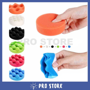 PROSTORE 19pcs Sponge Set Car Polishing Cleaning 3 Inch 80mm Waxing Buffing Pad Kit 1 Set Polish Bersihkan Kereta