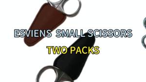 2 Pack Eyebrow Nose Hair Scissors Stainless Steel Rounded Tips    Small grooming scissors for mustache beard and facial hair. Compact 2.7 inch for travel. Rounded tips for men and women.