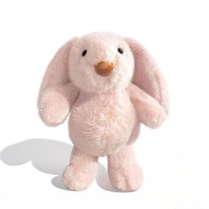 BWNTIX Fluffy Plush Rabbit Pillow Soft Interactive Big Ear Rabbit Plush Toy Baby Appease Doll Cartoon Stuffed Animals Rabbit Toy Home Decor