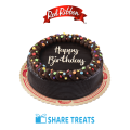 Red Ribbon Chocolate Dedication Cake 8” diameter (SMS eVoucher). 