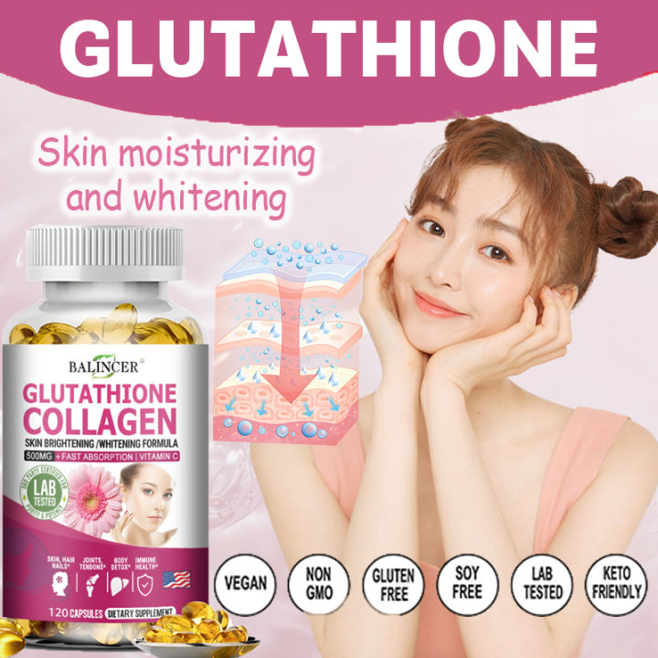 balincer collagen glutathione Balincer Collagen Health Supplement, Supports Skin Health, Nail Health,  Joint Health and Hair Health (30-60-120) Capsules main image 1