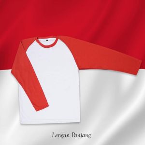 Sonclothing - Kaos Pria Raglan Seragam Merah Putih HUT Kemerdekaan Dirgahayu RI k 79th