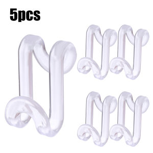 ตะขอเชื่อมต่อรูปตัวเอสใส5/6ชิ้นอุปกรณ์จัดเก็บตู้เสื้อผ้าประหยัดพื้นที่อเนกประสงค์