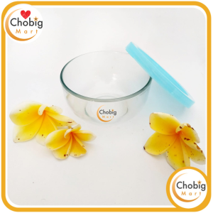 CHOBIG Mangkuk Kaca 300ml Tutup Elegant Mangkok Soup Bowl with Lid Pudding Bowl SLB