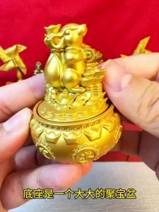 【Ship in 24H】聚宝盆 聚寶盆 招財 風水 十二生肖擺件 招财摆件 风水 生肖摆件 十二生肖转转聚宝盆摆件 招财进宝 Feng Shui Decoration