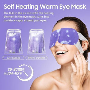 10PCS Steam Eye Mask Self Heating Eye Mask Disposable Steam Hot Compress for Soothing Relaxation
