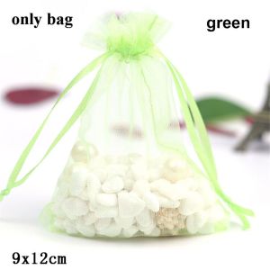 COOLSOOL 50pcs 9x12cm Decoration Wedding Party Sheer Organza Jewelry Pouches Packaging Gift Bags