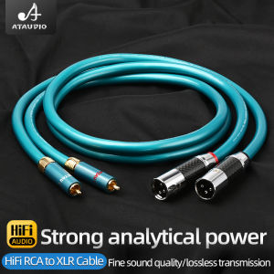 ATAUDIO RCA to XLR Audio Cable HiFi 8N OCC 2RCA Male to 2XLR Male（Female)  High-performance Stereo Shielded for Mixer Amplifier