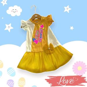 เดรสเจ้าหญิง ลายน่ารัก ผ้าดีใส่สบาย เหมาะสำหรับเด็กผู้หญิง อายุ 1-4 ปี