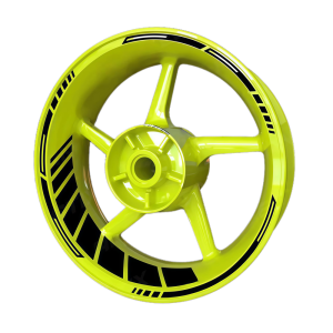 MODERNLUX 2 Set Reflective Motorcycle Wheel Stickers PVC 21/18 in Wheel Modification Stickers  Durable Wheel Rim Decals for YAMAHA Kawasaki Suzuki Etc
