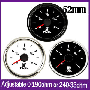 7 Colors backlight Fuel Level Gauge Fuel Tank 52MM Waterproof LED Digital Fuel Level Indicators 1/2 E-F 3/4E-F Adjustable 0-190ohm or 240-33ohm 0-180ohm 3/4 E-F 9-32V Universal Water Level Gauge