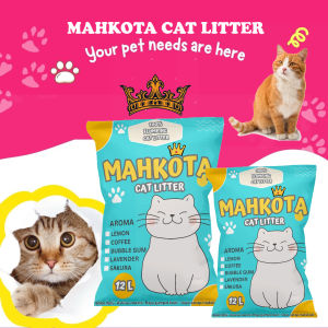 NEW 12 LITER PASIR KUCING MURAH GUMPAL WANGI MAHKOTA CATLITTER