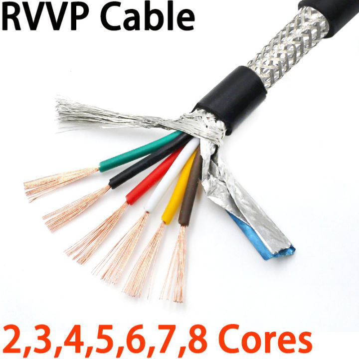 1/3M RVVP Shielded Cable 2/3/4/5/6/7/8Core Shielded Wire Sq 0.3 0.5 0 ...