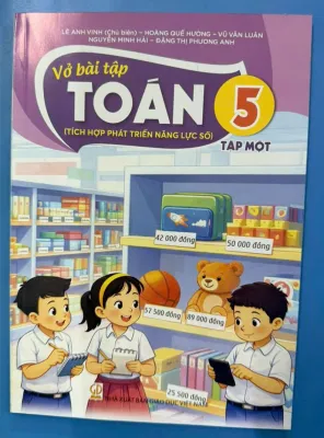 Sách Vở Bài Tập Toán 5- tập một- Tích hợp phát triển năng lực số (Kèm nilon bọc sách nhãn tên)