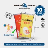 Montiss 2 Ply Facial Tissue | 100% Virgin Pulp | Non-OBA | Soft Pack Tissue for Home Office Travel | Halal & ISO Certified | 260S 200S 150S 120S 50S