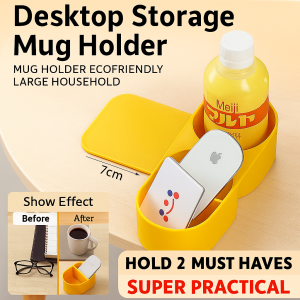 Clamp Desktop Desktop Storage Cup Holder Rotating Desk Cup Holder Rack Height Adjustable for Work and Study Areas