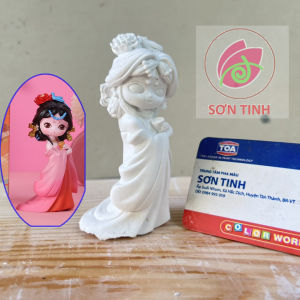 Tô tượng nghệ thuật CÔNG CHÚA XINH B83 tượng trắng decor