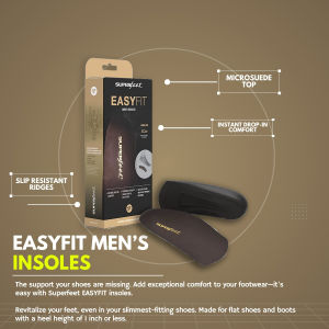 SUPERFEET EASYFIT MENS INSOLES (Orthotic Design)