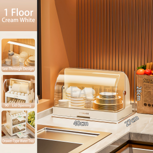 Foldable Dish Rack Drain Bowl Chopstick Box Plastic Spice Rack Cabinet Kitchen Organizers With Lid