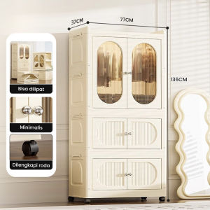 Angola Lemari Pakaian Anak Lipat Susun Minimalis C87-C88 Lemari Baju Anak Plastik/Lemari Serbaguna